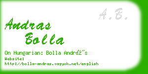 andras bolla business card